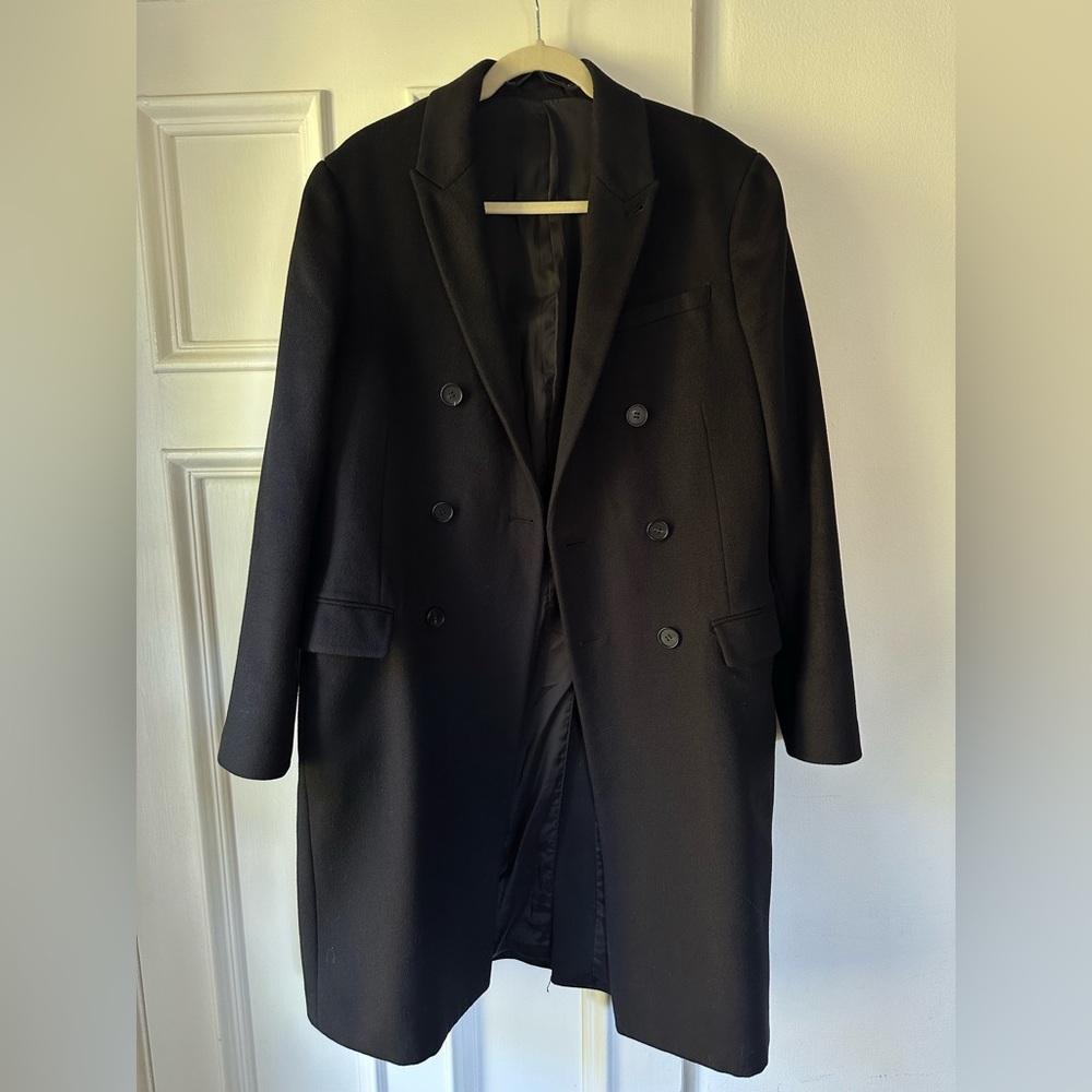 All Saints pea coat (black)